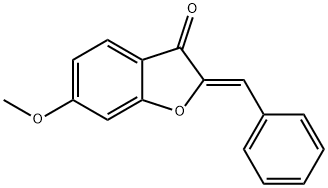 (2Z)-2-benzylidene-6-methoxy-1-benzofuran-3(2H)-one 结构式
