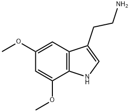 2-(5,7-二甲氧基吲哚-3-基)-乙胺 结构式