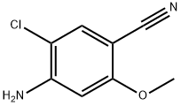 4-氨基-5-氯-2-甲氧基苯甲腈 结构式