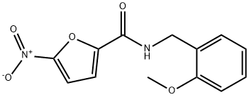 N-(2-甲氧基苄基)-5-硝基呋喃-2-甲酰胺 结构式