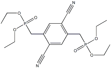 (2,5-二氰基-1,4-苯基-)二(亚甲基膦酸二乙酯) 结构式