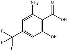 2-Amino-6-hydroxy-4-(trifluoromethyl)benzoic acid 结构式