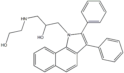 1-(2,3-diphenyl-1H-benzo[g]indol-1-yl)-3-[(2-hydroxyethyl)amino]propan-2-ol 结构式