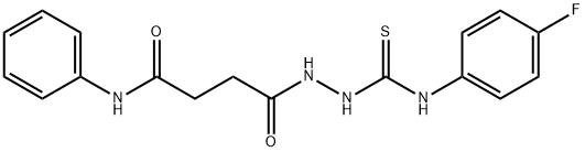 4-(2-{[(4-fluorophenyl)amino]carbonothioyl}hydrazino)-4-oxo-N-phenylbutanamide 结构式