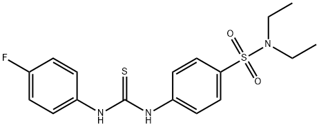 N,N-diethyl-4-{[(4-fluorophenyl)carbamothioyl]amino}benzenesulfonamide 结构式