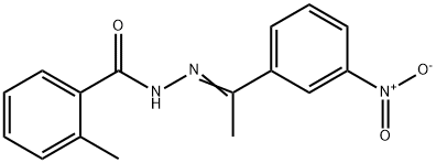 2-methyl-N'-[1-(3-nitrophenyl)ethylidene]benzohydrazide 结构式