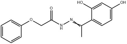 N'-[1-(2,4-dihydroxyphenyl)ethylidene]-2-phenoxyacetohydrazide 结构式