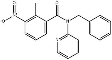 N-benzyl-2-methyl-3-nitro-N-(pyridin-2-yl)benzamide 结构式