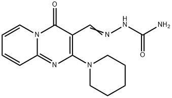 (2E)-2-{[4-oxo-2-(piperidin-1-yl)-4H-pyrido[1,2-a]pyrimidin-3-yl]methylidene}hydrazinecarboxamide 结构式