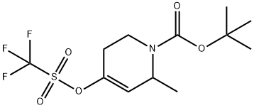 三氟甲磺酸(1-BOC-6-甲基-1,2,3,6-四氢-4-吡啶基)酯 结构式