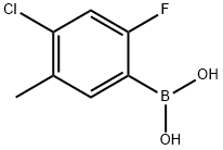 (4-氯-2-氟-5-甲基苯基)硼酸 结构式