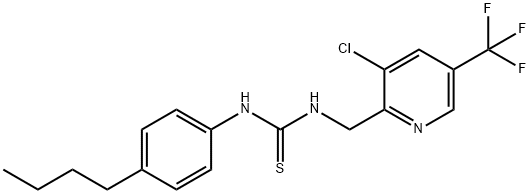 1-(4-Butylphenyl)-3-((3-chloro-5-(trifluoromethyl)pyridin-2-yl)methyl)thiourea 结构式