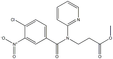 methyl 3-[{4-chloro-3-nitrobenzoyl}(2-pyridinyl)amino]propanoate 结构式