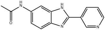 N-[2-(pyridin-3-yl)-1H-benzimidazol-5-yl]acetamide 结构式