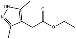 2-(3,5-二甲基-1H-吡唑-4-基)乙酸乙酯 结构式