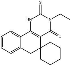 3-ethyl-2-thioxo-2,3-dihydro-1H-spiro[benzo[h]quinazoline-5,1'-cyclohexan]-4(6H)-one 结构式