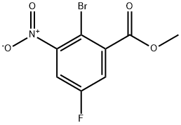 2-溴-5-氟-3-硝基苯甲酸甲酯 结构式