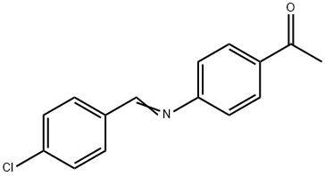 4'-(4-CHLOROBENZYLIDENEAMINO)ACETOPHENONE 结构式