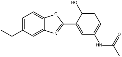 N-[3-(5-ethyl-1,3-benzoxazol-2-yl)-4-hydroxyphenyl]acetamide 结构式