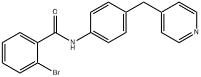 2-bromo-N-[4-(pyridin-4-ylmethyl)phenyl]benzamide 结构式