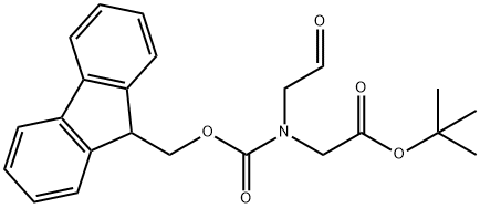 N-((9H-芴-9-基)甲氧基)羰基)-N-(2-氧乙基)甘氨酸叔丁酯 结构式