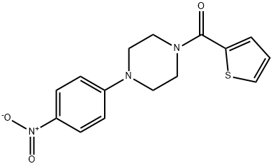 (4-(4-nitrophenyl)piperazin-1-yl)(thiophen-2-yl)methanone 结构式