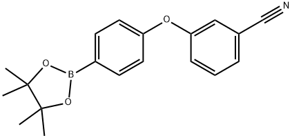 3-(4-(4,4,5,5-四甲基-1,3,2-二氧硼杂环戊烷-2-基)苯氧基)苯腈 结构式