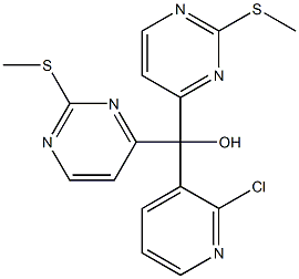 (2-Chloropyridin-3-yl)bis(2-(methylthio)pyrimidin-4-yl)methanol 结构式