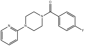 (4-fluorophenyl)[4-(pyridin-2-yl)piperazin-1-yl]methanone 结构式