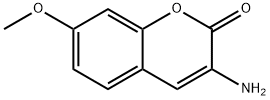 3-氨基-7-甲氧基-2H-1-苯并吡喃-2-酮 结构式
