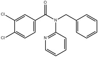 N-benzyl-3,4-dichloro-N-(pyridin-2-yl)benzamide 结构式