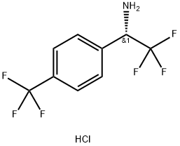 (S)2,2,2-三氟-1-(4-三氟甲基苯)乙胺盐酸盐 结构式