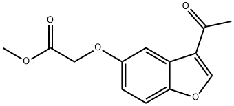 methyl 2-((3-acetylbenzofuran-5-yl)oxy)acetate 结构式