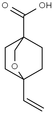 1-乙烯基-2-氧杂二环[2.2.2]辛烷-4-羧酸 结构式