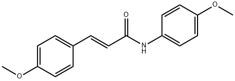 (E)-N,3-双(4-甲氧基苯基)丙烯酰胺 结构式