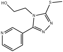 2-[3-(methylsulfanyl)-5-(pyridin-3-yl)-4H-1,2,4-triazol-4-yl]ethanol 结构式