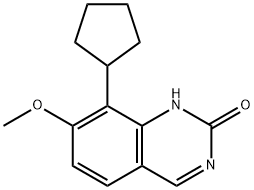 7-甲氧基-8-环戊基-喹唑啉-2(1H)-酮 结构式