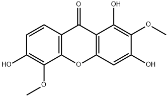 1,3,6-Trihydroxy-2,5-dimethoxyxanthone 结构式