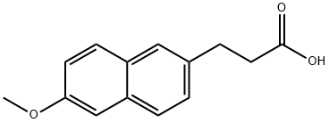 3-(6-甲氧基萘-2-基)丙酸 结构式