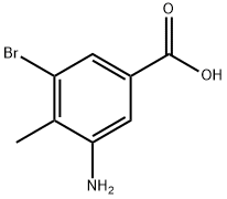 3-氨基-5-溴-4-甲基苯甲酸 结构式