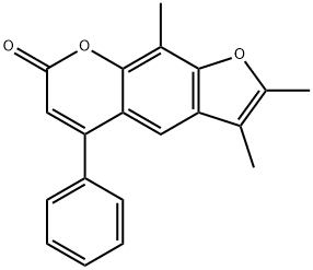 2,3,9-trimethyl-5-phenyl-7H-furo[3,2-g]chromen-7-one 结构式