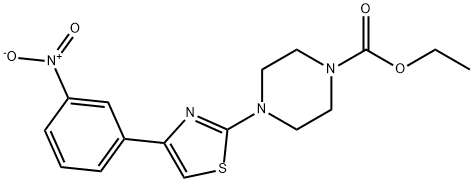 ethyl 4-(4-(3-nitrophenyl)thiazol-2-yl)piperazine-1-carboxylate 结构式