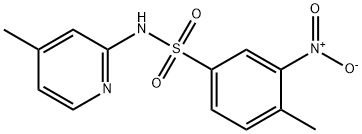 4-methyl-N-(4-methylpyridin-2-yl)-3-nitrobenzenesulfonamide 结构式