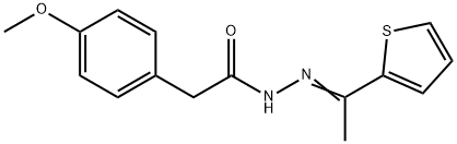 2-(4-methoxyphenyl)-N'-[1-(2-thienyl)ethylidene]acetohydrazide 结构式