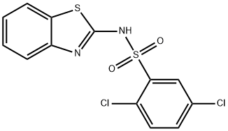 N-(1,3-benzothiazol-2-yl)-2,5-dichlorobenzenesulfonamide 结构式