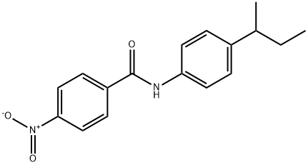 N-[4-(butan-2-yl)phenyl]-4-nitrobenzamide 结构式