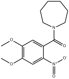 azepan-1-yl(4,5-dimethoxy-2-nitrophenyl)methanone 结构式