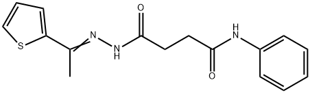 4-oxo-N-phenyl-4-{(2E)-2-[1-(thiophen-2-yl)ethylidene]hydrazinyl}butanamide 结构式