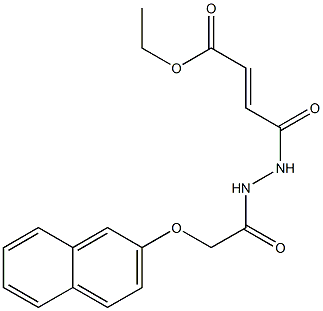 ethyl 4-{2-[(2-naphthyloxy)acetyl]hydrazino}-4-oxo-2-butenoate 结构式