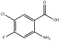 2-氨基-5-氯-4-氟苯甲酸 结构式